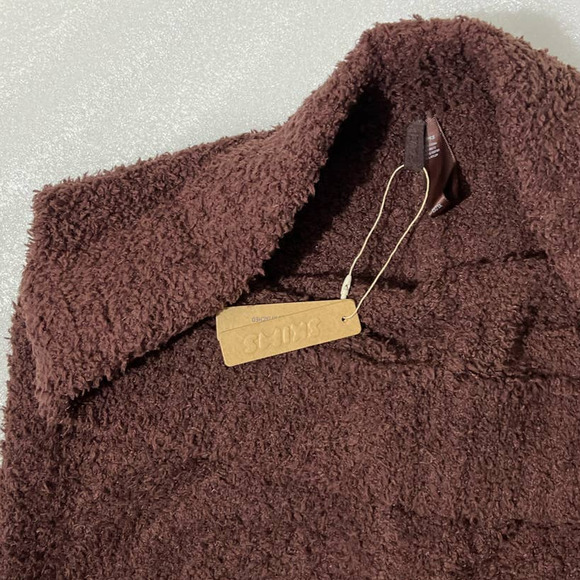 SKIMS XXL Set Purple NEW Sherpa Teddy Crop Pullover Sweater Wide Leg Sweatpant - Picture 3 of 10